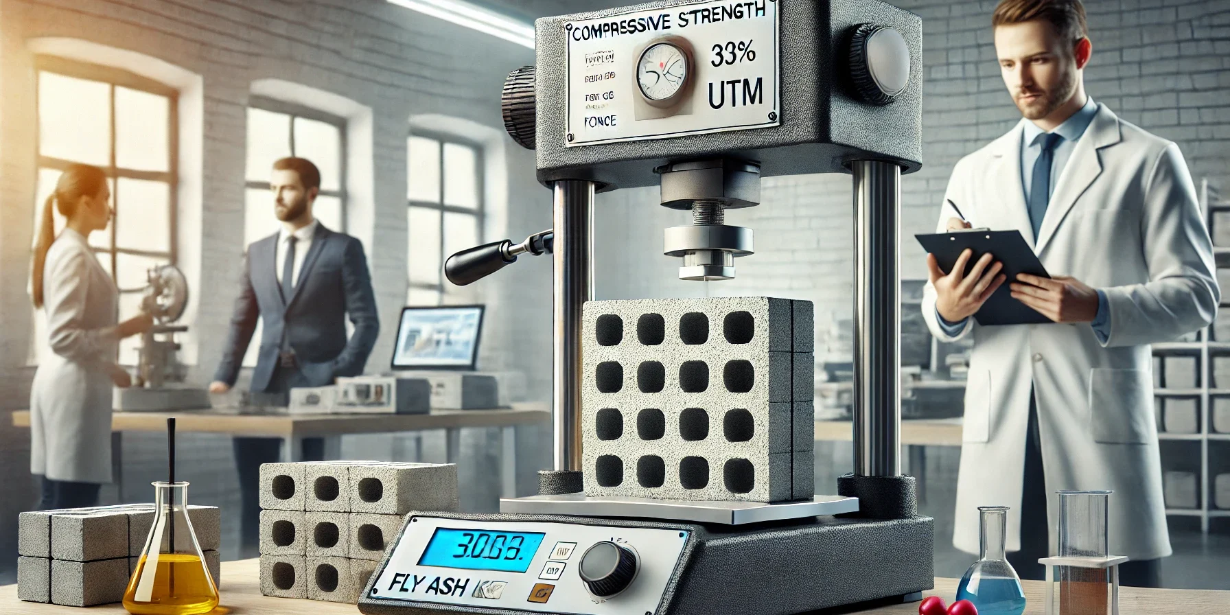 Compressive strength of fly ash brick